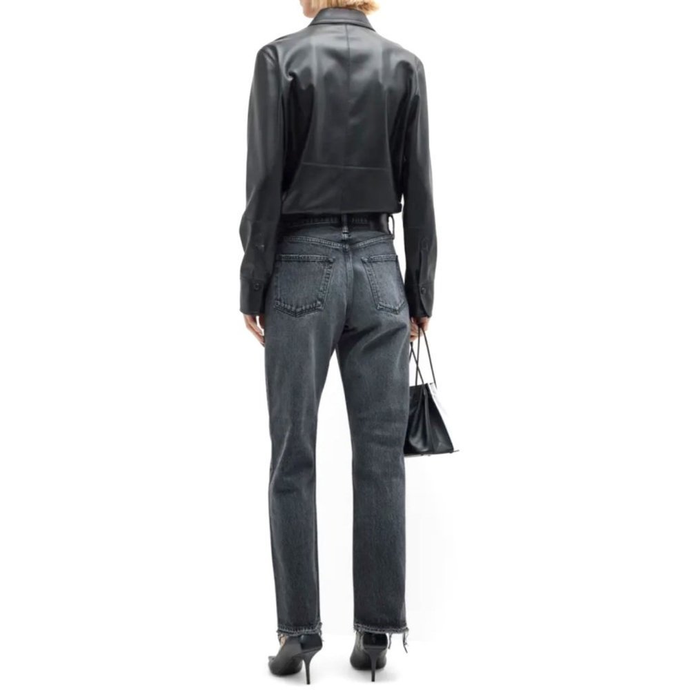 Moussy Vintage Detroit Wide Straight Leg Black Jeans NWT Size 27 - Picture 5 of 15